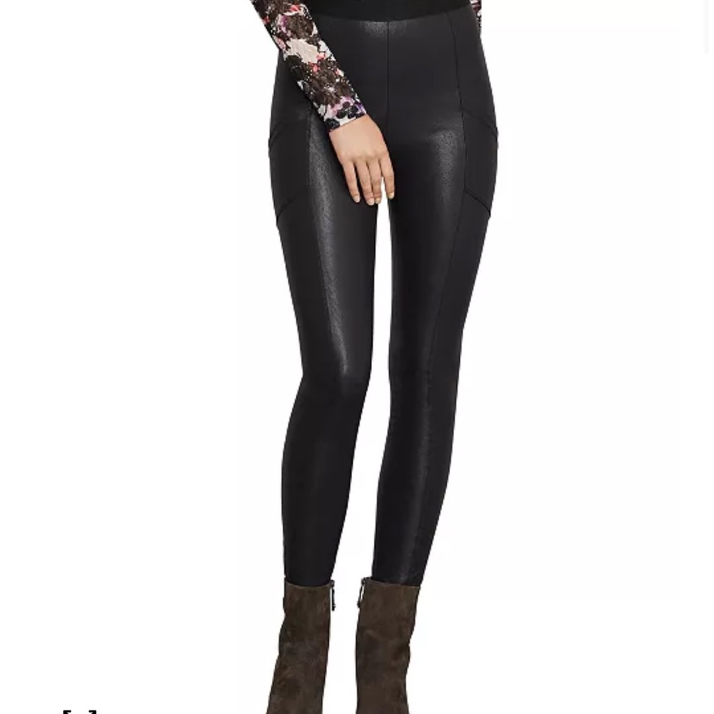 BCBG Andrei Black Leather Pants